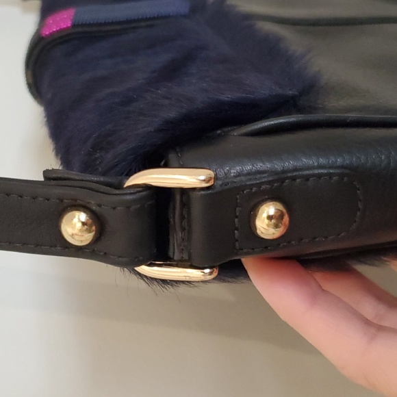 Lizzie Fortunato navy leather crossbody bag - Picture 8 of 11